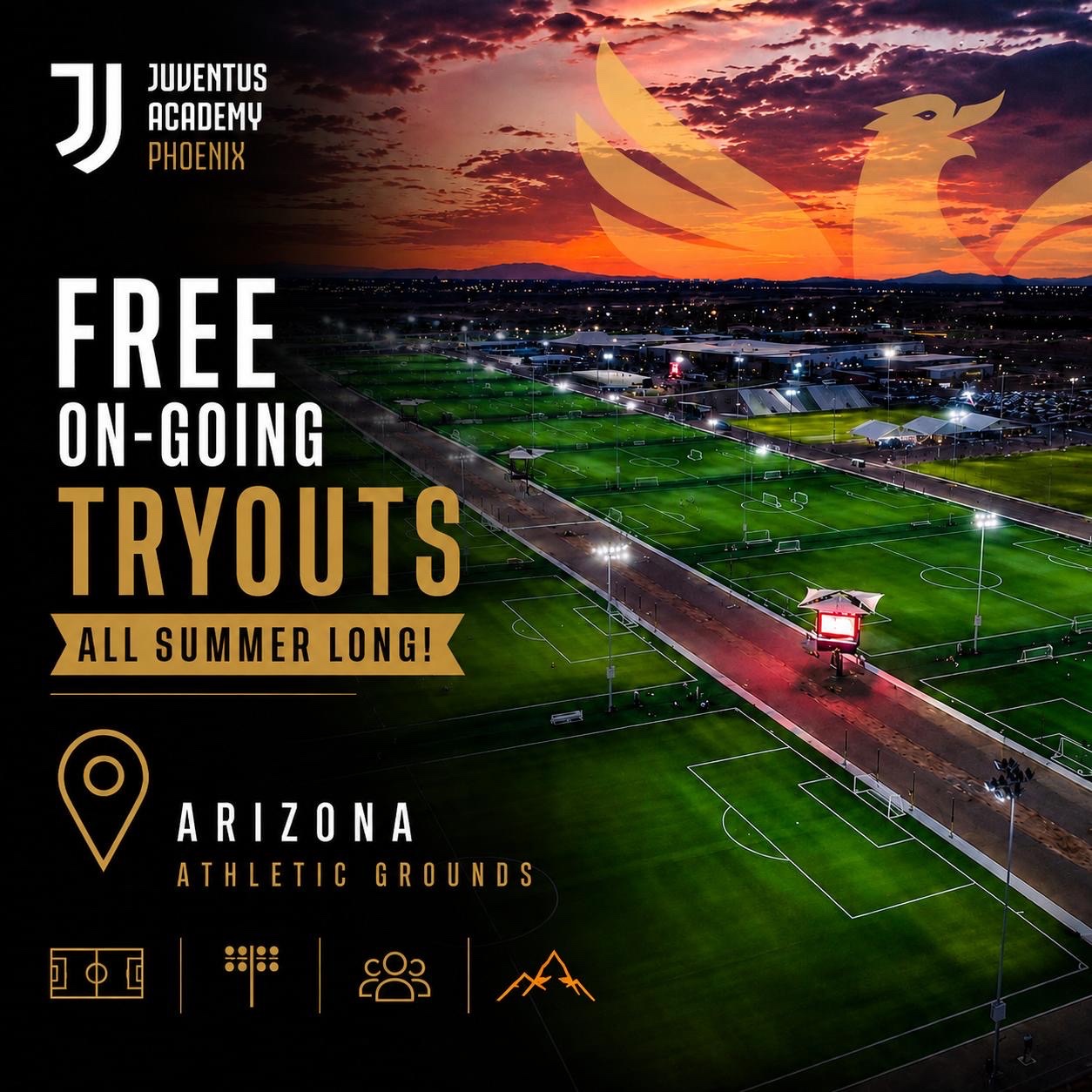 Free On-Going Tryouts All Summer Long at Arizona Athletic Grounds